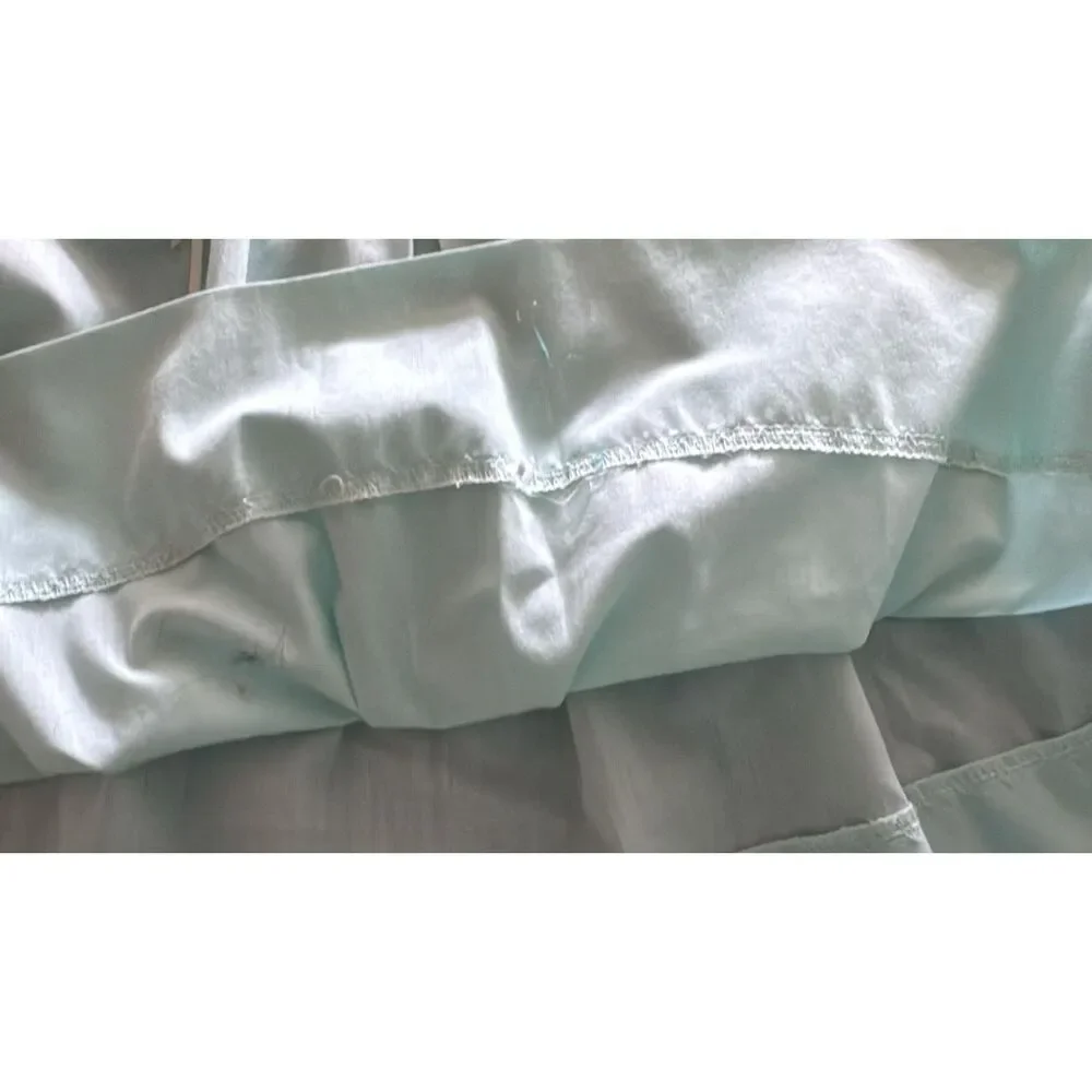 Girls Home made Smocked Dress Sleeveless  Mint Green no Tag size 4